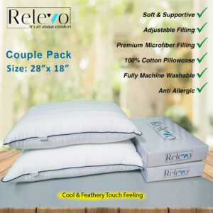 Premium Head Pillow - Queen Size Couple Pack